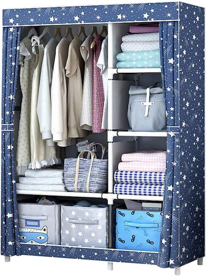 Cloth Wardrobe Clothes Closet, Portable Closet Wardrobe Storage Closet Standing Closet Fabric Cabinet Portable Wardrobe,B_105x45x170cm