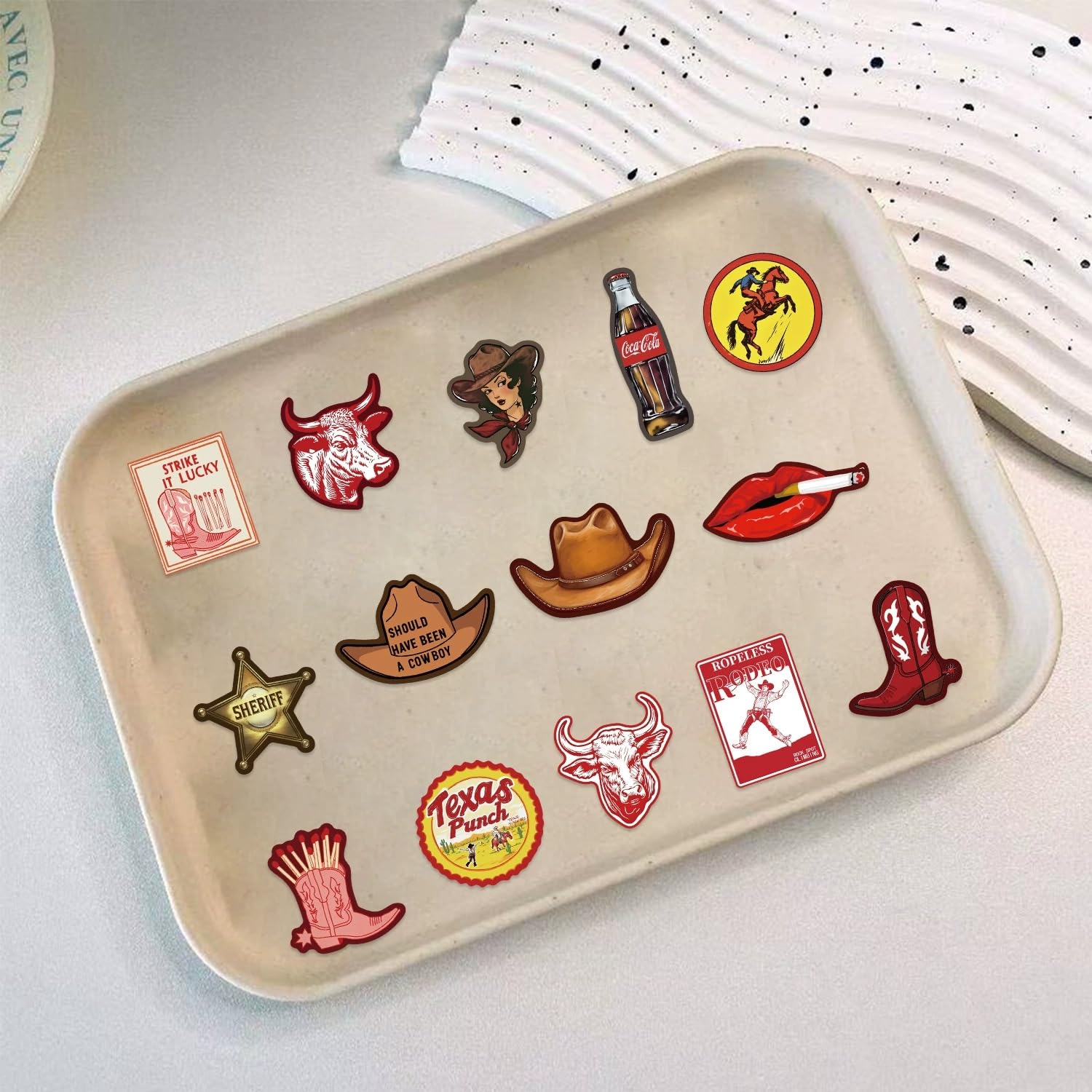 50 Pcs Western Cowboy Stickers for Kids Teens Adults Boys Girls Gift,Cowboy Decals Pack for Laptop,Skateboard,Luggage,Car,Bike,Cup,Computer,Water Bottle Decor,Vinyl Waterproof Stickers - Image 3