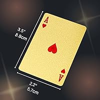 Vista 8 de Magic Kiss Cartas de póquer de papel de aluminio impermeables, baraja de naipes de plástico para regalo (3 barajas (oro + oro rosa + negro))