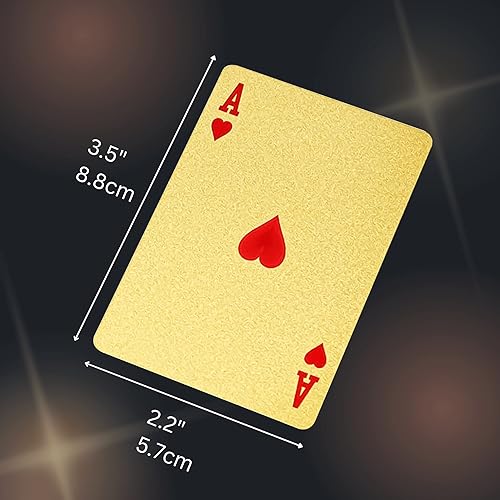 Miniatura 6 de Magic Kiss Cartas de póquer impermeables de papel de aluminio dorado y plateado, baraja de plástico para regalo (negro B 1 baraja)