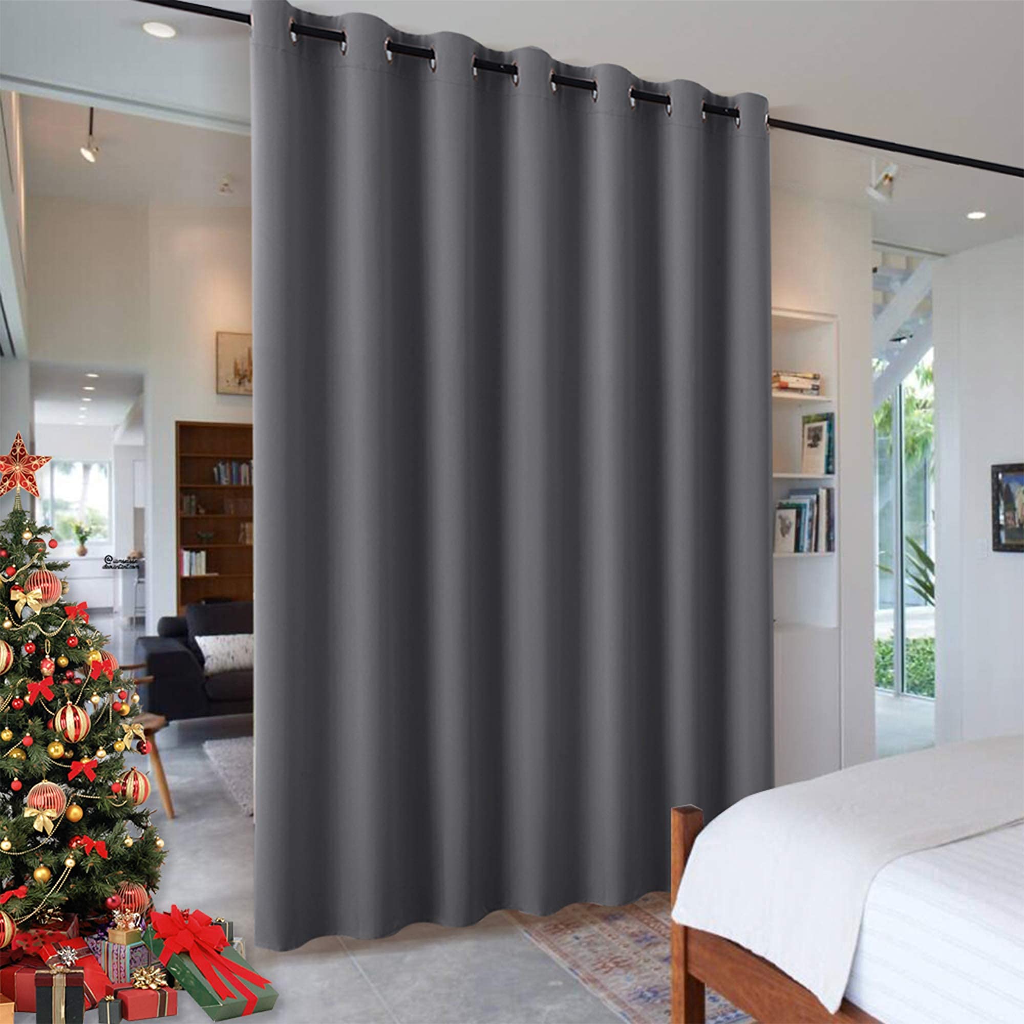 RYB HOME Room Divider Curtains Privacy Space Wall Divider Screens Sound Proof Blackout
