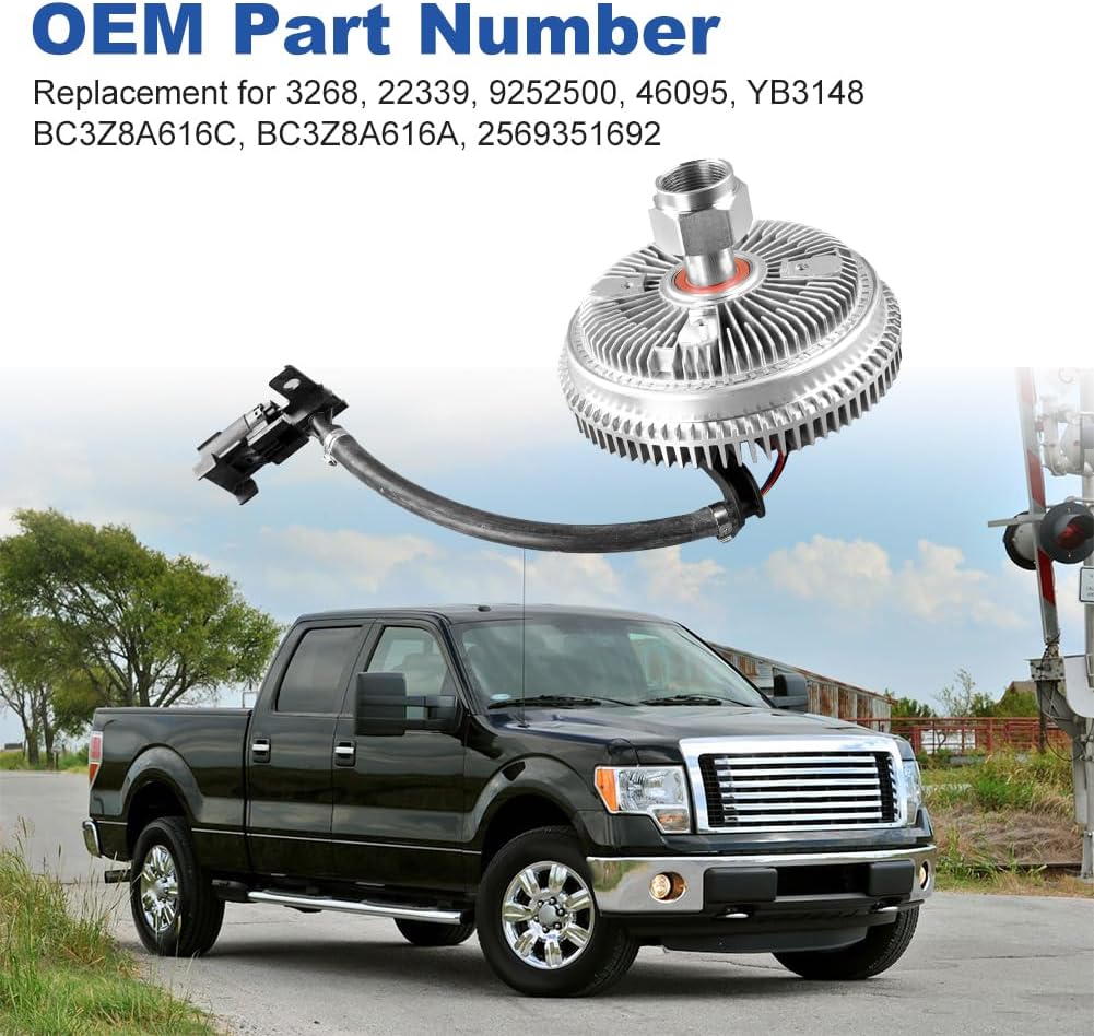 Radiator Cooling Fan Clutch Compatible with Ford F-150 F150 2011-2014, F-250 F-350 Super Duty 2011-2016 V8 6.2L Replacement for 2569351692