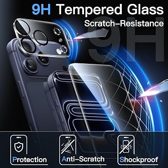 JETech Screen Protector for iPhone 17 Pro, 2+2 Pack