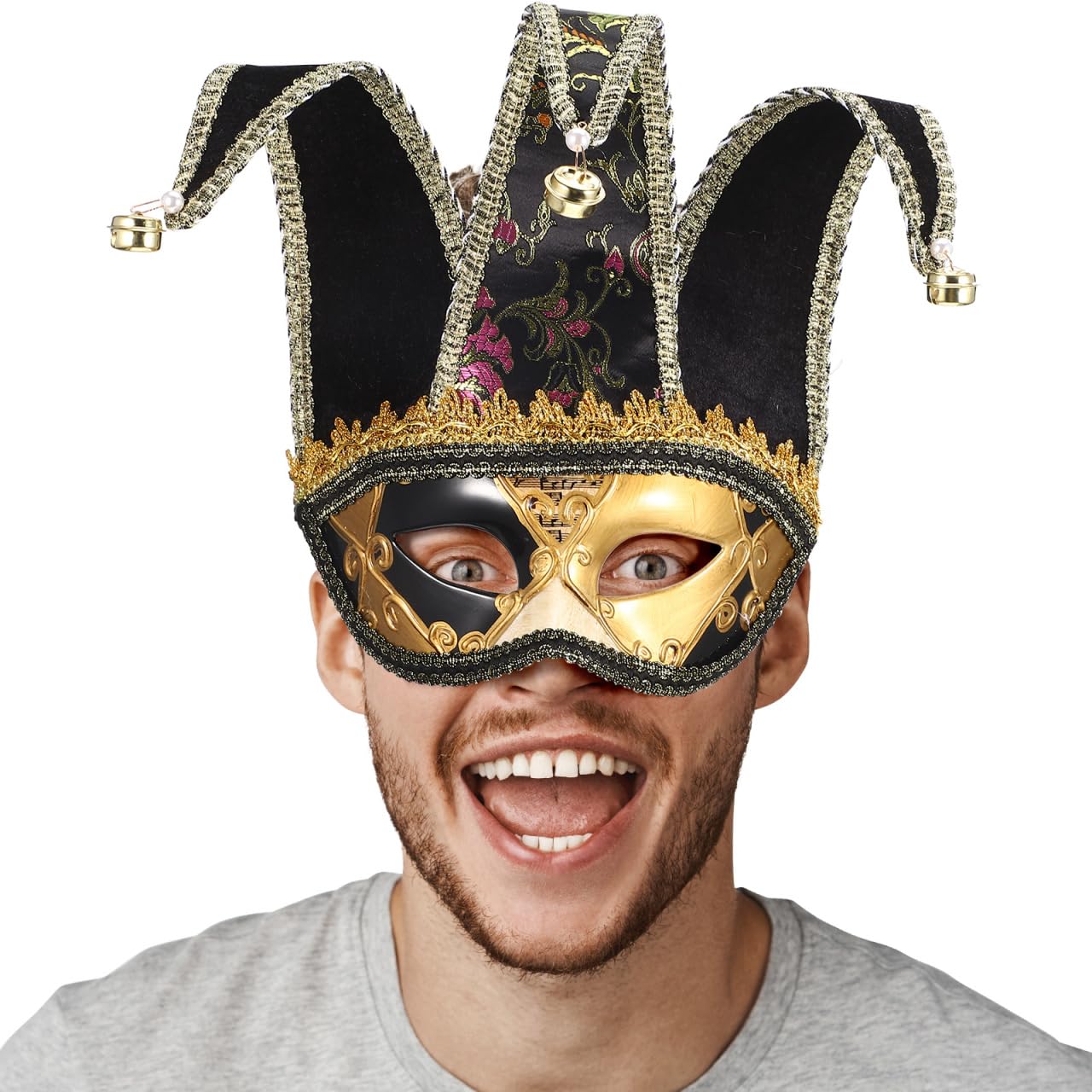 BESTOYARD Masque VéNitien Noir Pour Homme Accessoire De Carnaval Mascarade Et FêTe Cosplay IdéE Cadeau Unique