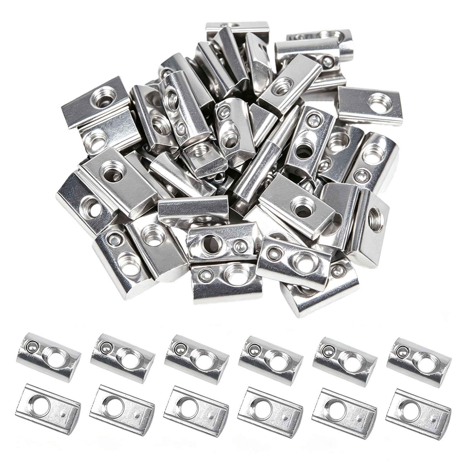 Roll-in T-Nuts - 22 Pack 1/4-20 Steel -11