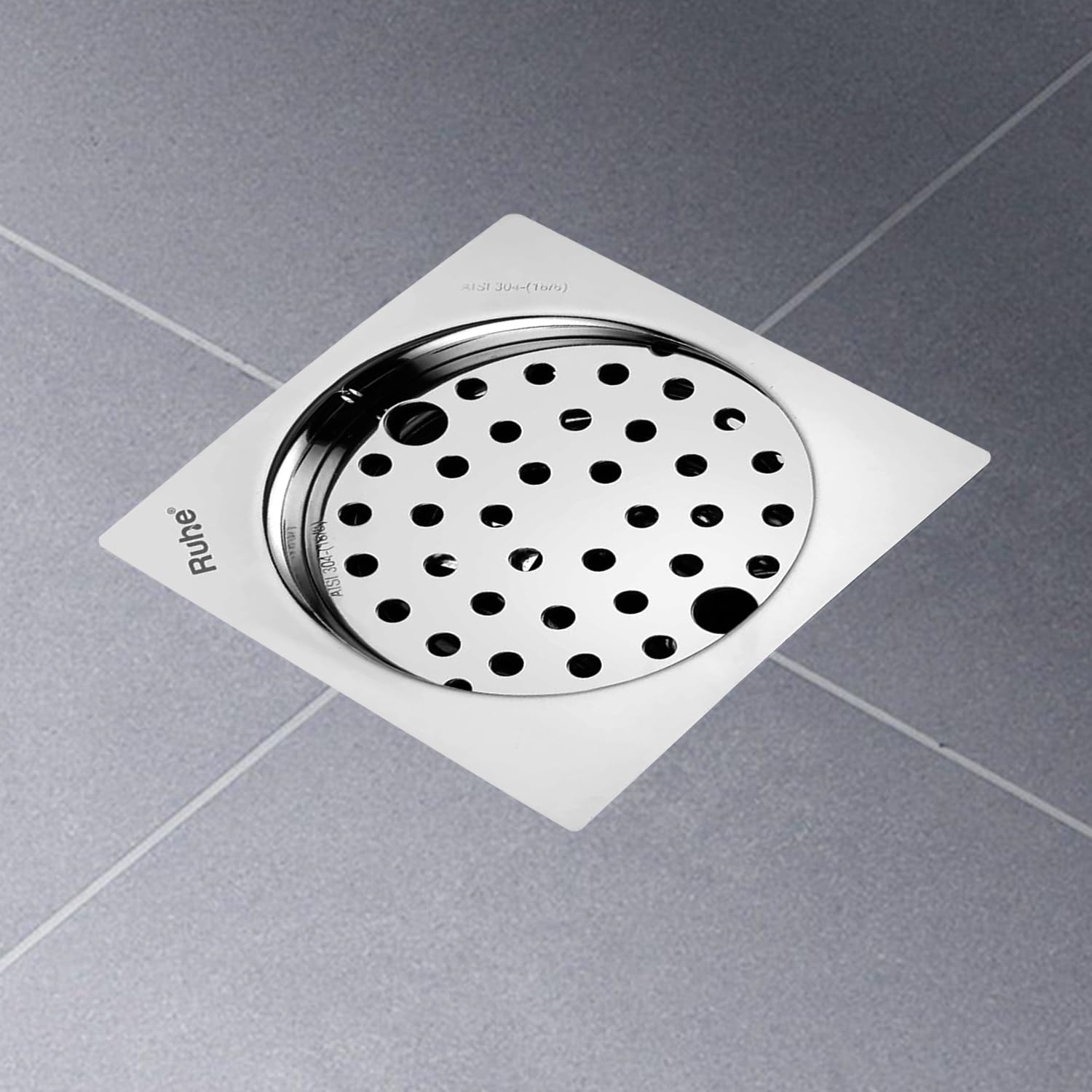 Ruhe® Air Square Flat Cut Floor Drain | 304-Grade Stainless Steel Drain Jali | 5 x 5 inches | Floor Drainer with Cockroach Trap/Jali & Lock (B08NWZ9JH4) Amazon Price History, Amazon Price Tracker