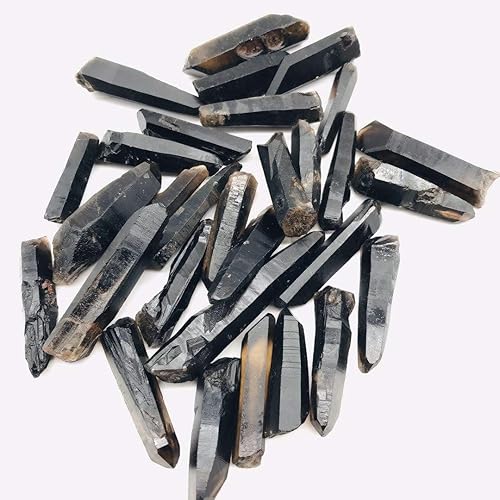 Lleno de textura para decoración del hogar Natural negro ahumado cuarzo cristal terminado punto 100G para piedras Artículos para el hogar