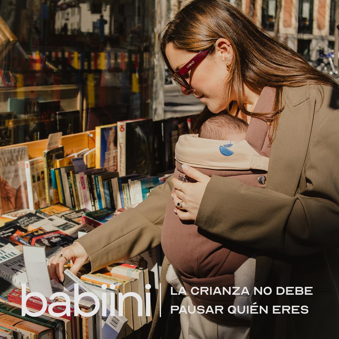 Mochila Portabebés Ergonómica Unisex, Algodon+Lino, Babero Extraíble Hipoalergénico, Soporte Cómodo para Bebés de 3.2kg a 16kg – Lavable a Máquina, Transpirable, Múltiples Posiciones de Porteo