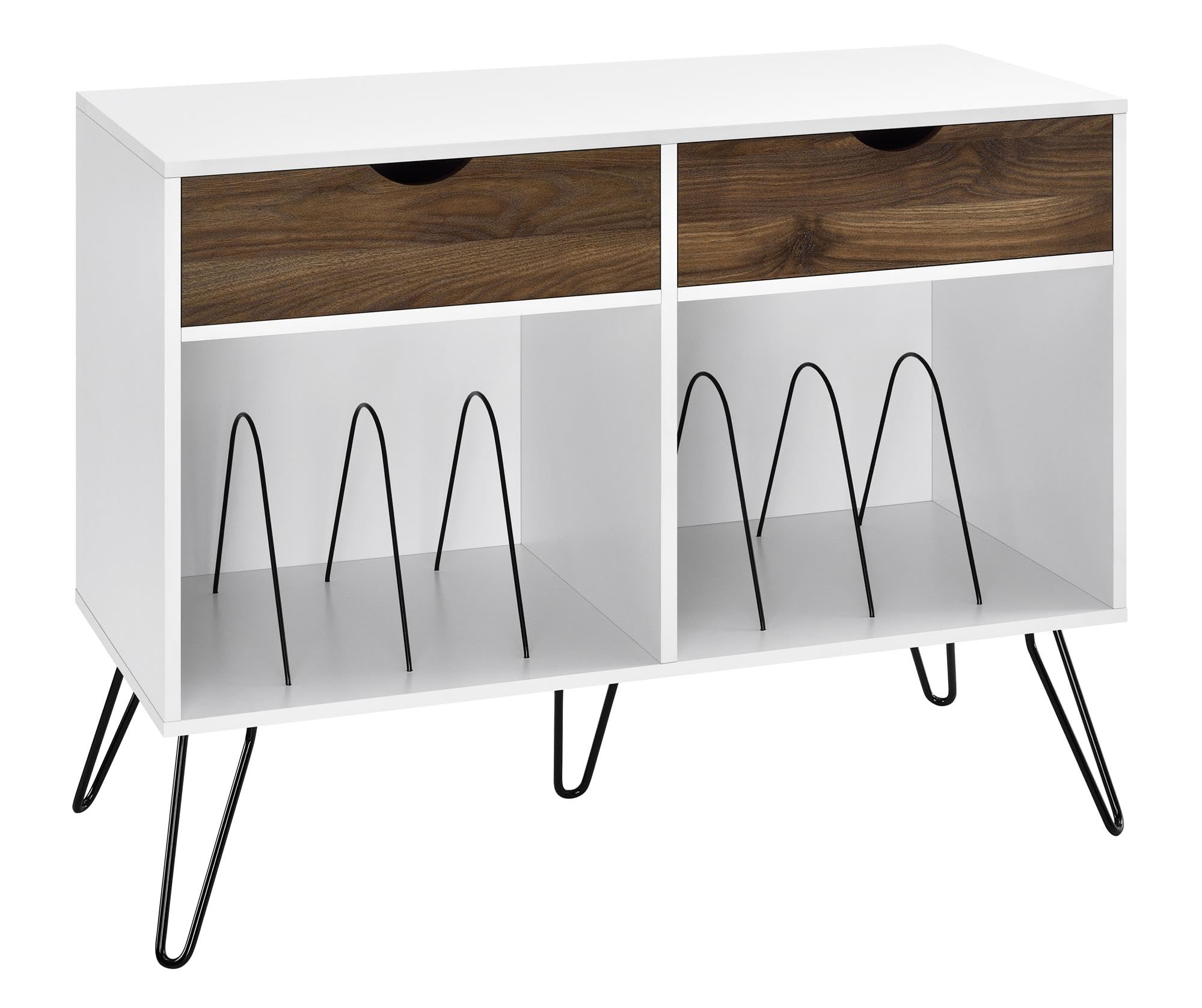 Harmony Dorel Home Concord 1323015Comuk Turntable Stand - Oak & White, Brown,White