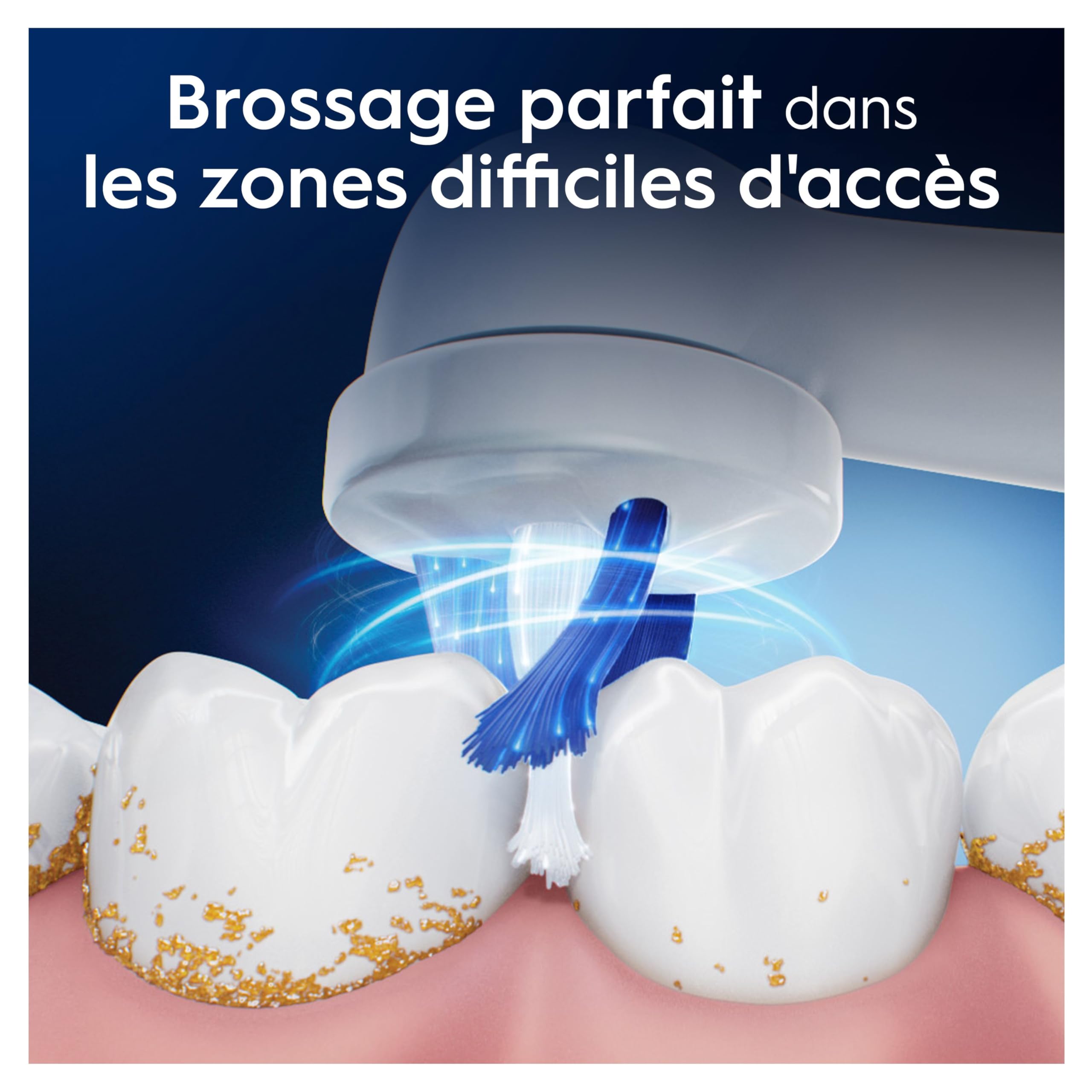 Oral-B Brossettes de Rechange Interdental Clean, Lot de 2, Blanches | Recharges Brosse à Dents Électrique iO, Brossage Interdentaire en Profondeur, Conçues pour les Zones Difficiles d’Accès