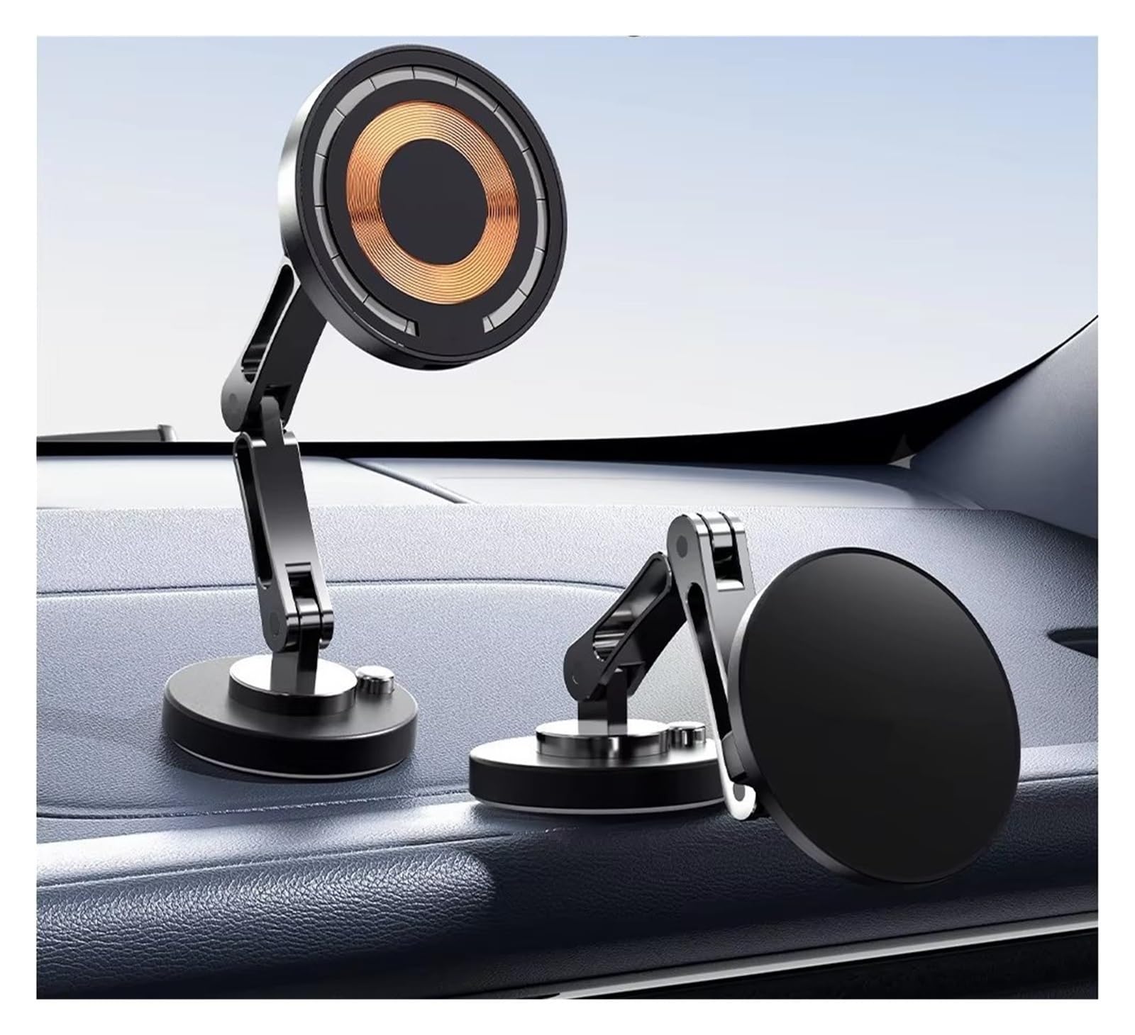 pour Iphone pour 15pro pour Max Support Téléphone Universel Essager 15w Voiture Magnétique sans Fil Chargeur Réglable Support Telephone Voiture(Ordinary Style)
