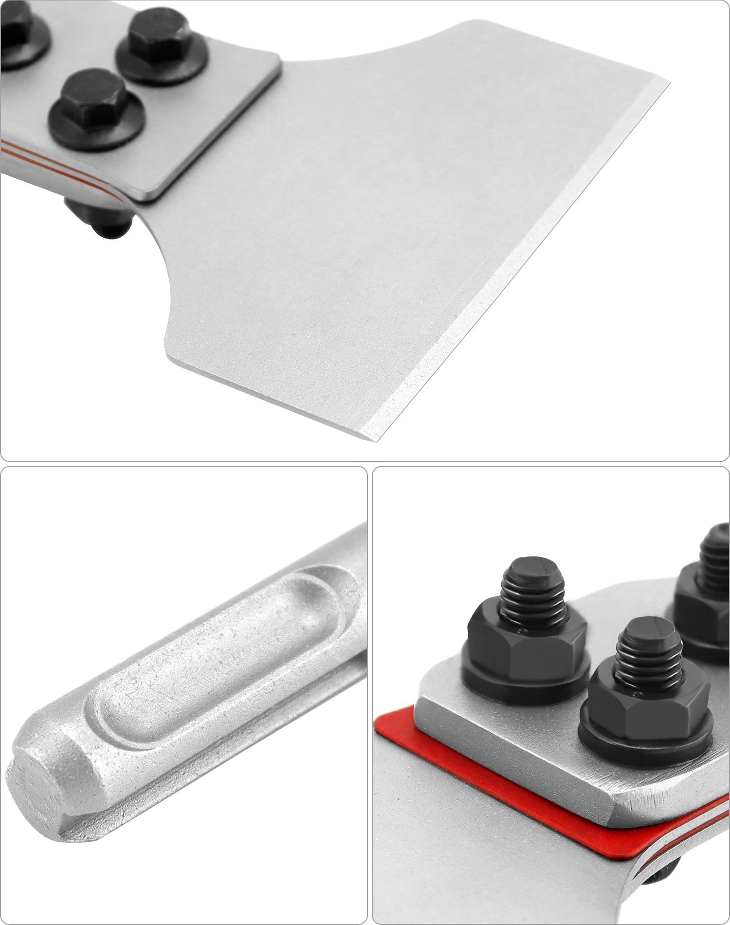 QWORK® SDS burins, burin à carrelage, burin plat 300 x 100 mm, grattoir de sol pour carrelage, adhésif de sol, enlèvement de Surface murale