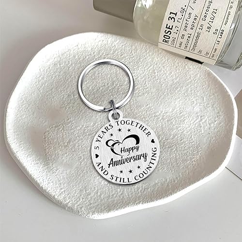 Miniatura 5 de Llavero de aniversario de regalo para él y ella, decoración de aniversario de boda feliz regalos para marido y esposa