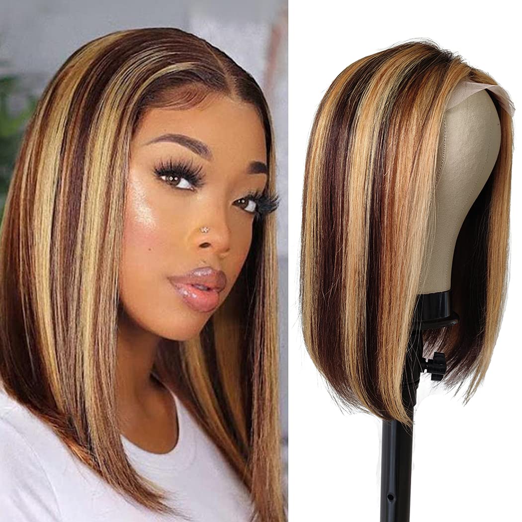 Amazon.com: Bestsojoy 4/27 Highlight Straight Human Hair  display picture 2