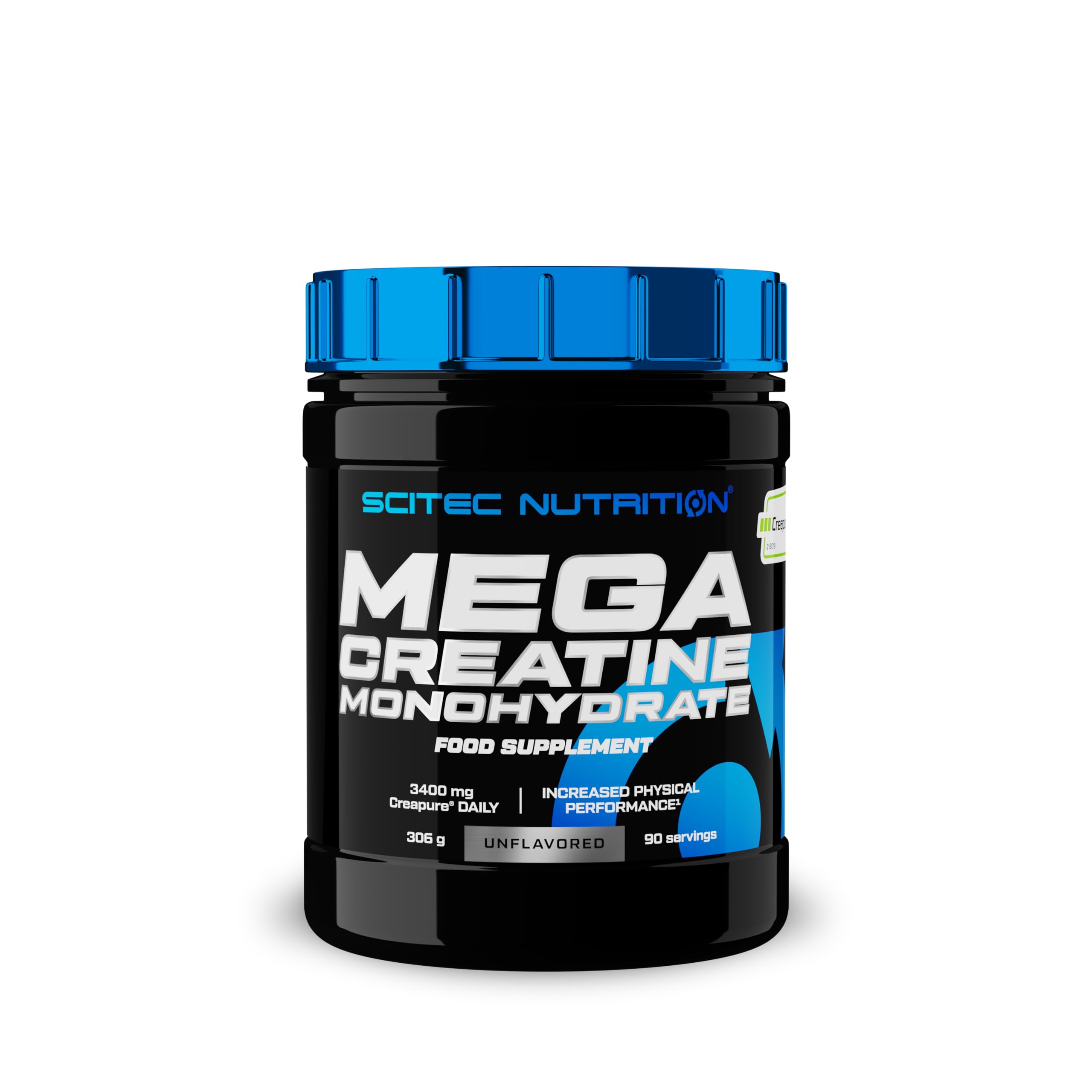Scitec Nutrition Mega Creatine Monohydrate | Creapure®-Markenformel | 3 g Kreatin pro Portion | Hohe Reinheit und Zuverlässigkeit, 306 g, Geschmacksneutral