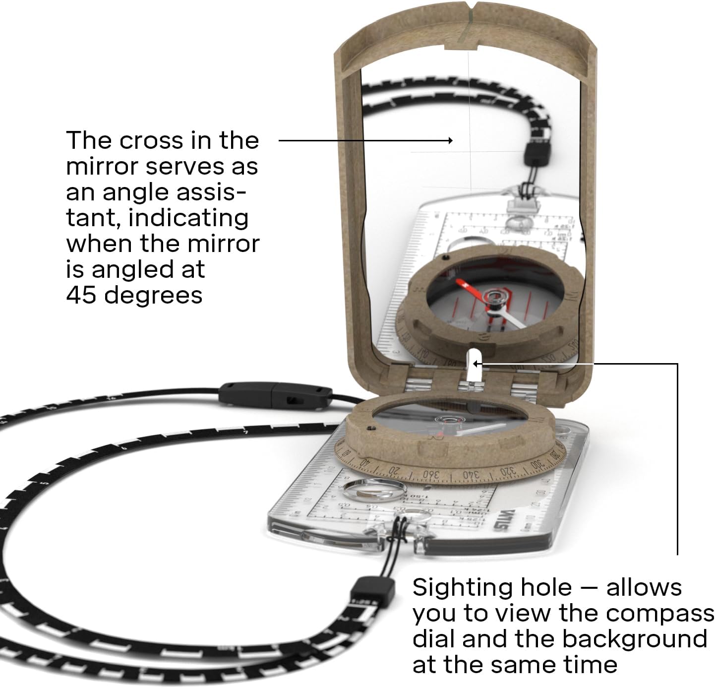 Silva Compasses Transparent Base with Mirror Terra Expedition S Compass (MN) Silva Unisex Adults
