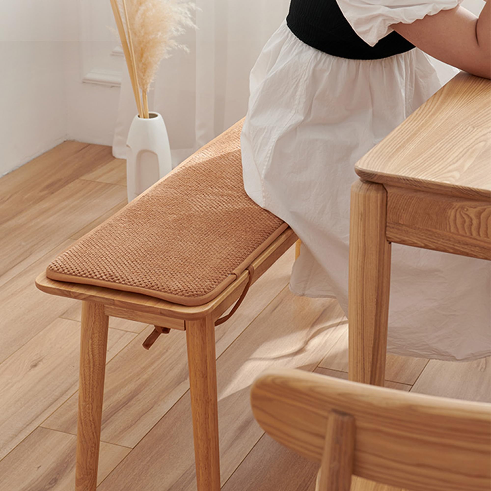 Cojín largo para asiento de silla cojín para sofá interior cojín para asiento de muebles porche columpio banco de 2 3 y 4 plazas para sala de estar almohadilla para asiento de suelo (