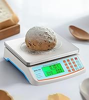 Vista 6 de Bonvoisin Commercial Food Scale 66lb/ 30kg with Stainless Steel Platter Price Computing Scale with kg/lb/oz Conversion, Deli Produce Scale for
