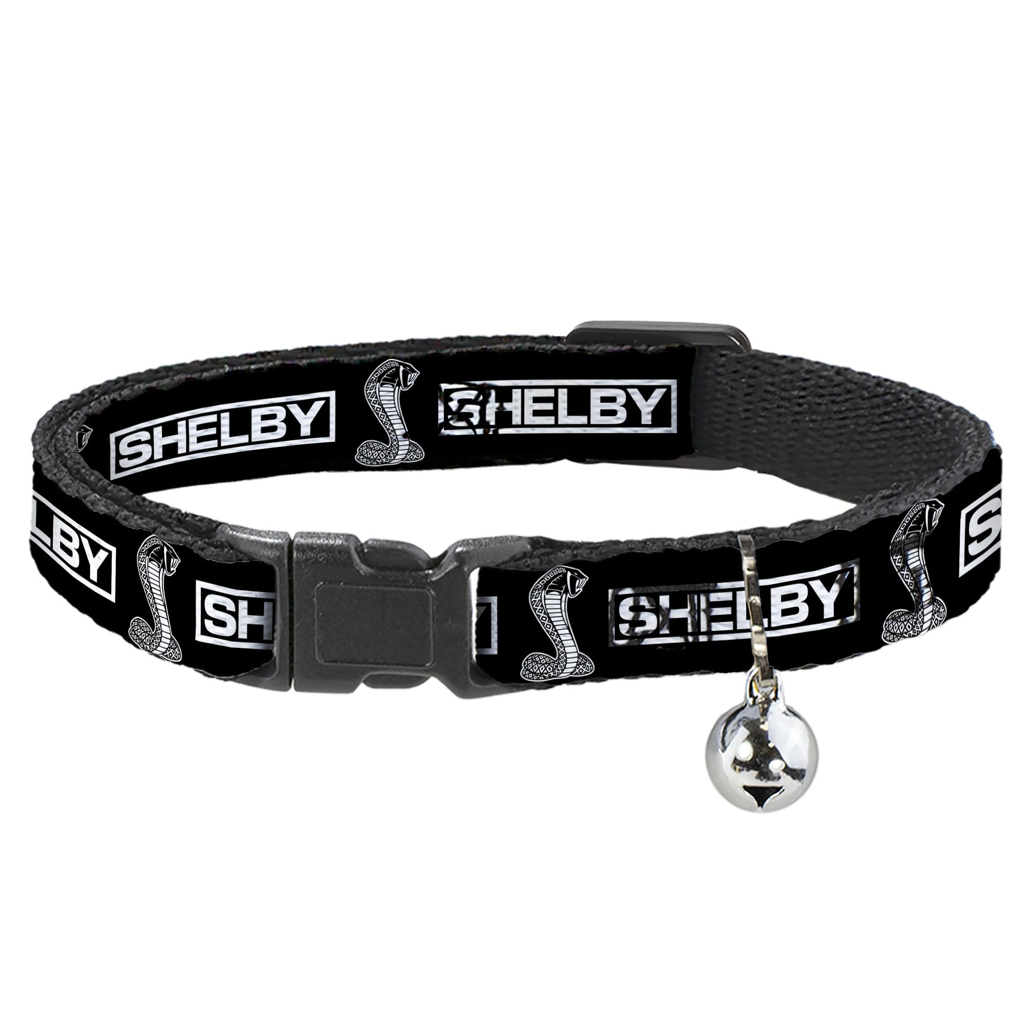 Collar de gato con campana Shelby Breakaway negro de 8.5 a 12 pulgadas 1