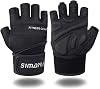 SIMARI SMRG902 Training Gloves, Muscle Training Gloves, Sports Gloves, Wrist Flap, Trekking, Cycling Gloves, Unisex, Junior