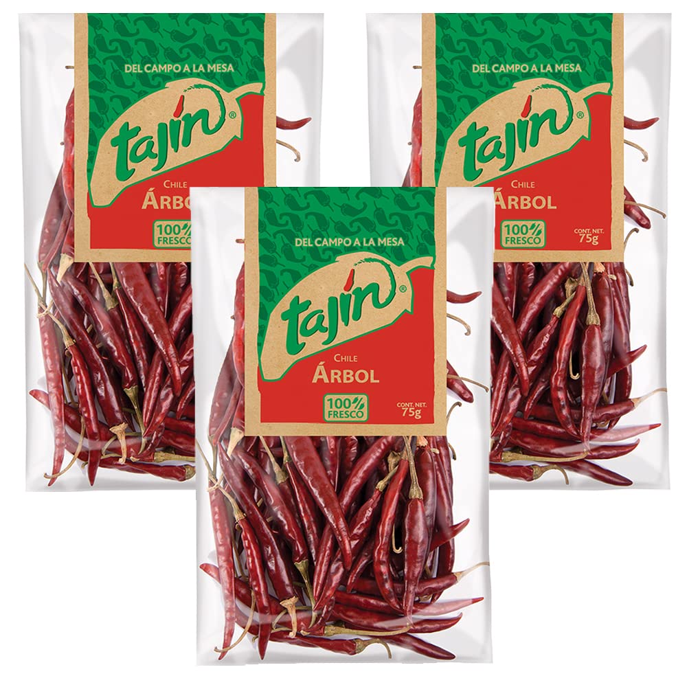 Buy Tajin Arbol Chilli 75g 3 Pack / Mexican Dried Red Chillies, Hot
