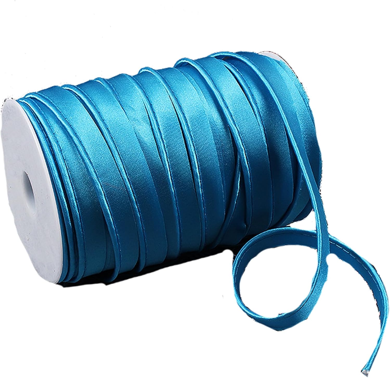 1/2 Inch Satin bias Tape with Lip Cotton Fabric Cord Edge Rope Ribbon Upholstery Sewing Piping Trims Pack of 87yards (Black #4)