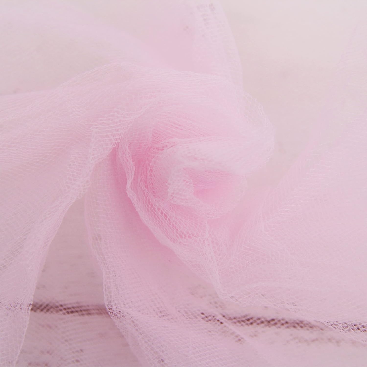 Threadart Premium Soft Tulle Bolt - 54" by 20 Yards (60 ft) Fabric - For Wedding, Parties, Costumes, and Decoration - Light Pink