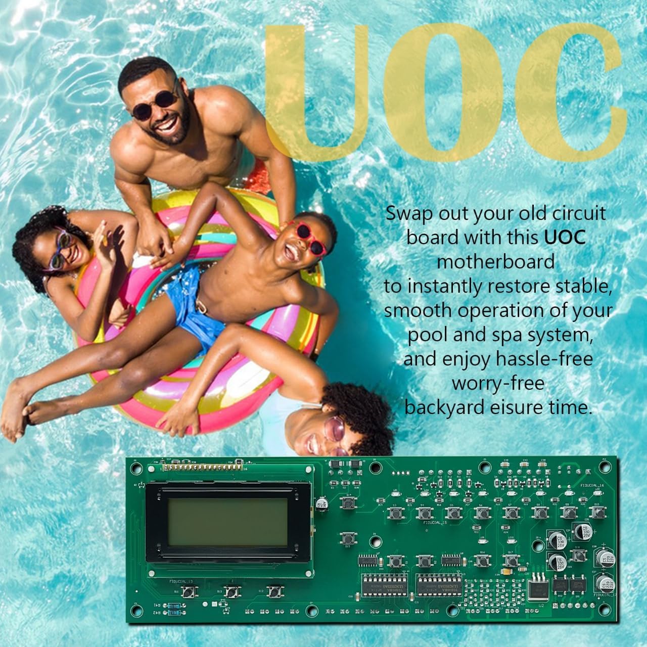 520657 8 Auxiliary UOC Motherboard Compatible with Pentair EasyTouch Series Pool and Spa Automatic Control Systems