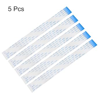 uxcell Flexible Flat Cable, 32 Pins 0.5mm Pitch 150mm FPC FFC Flexible Ribbon Cable for LCD TV Car Audio DVD Player Laptop 5Pcs (B Type)