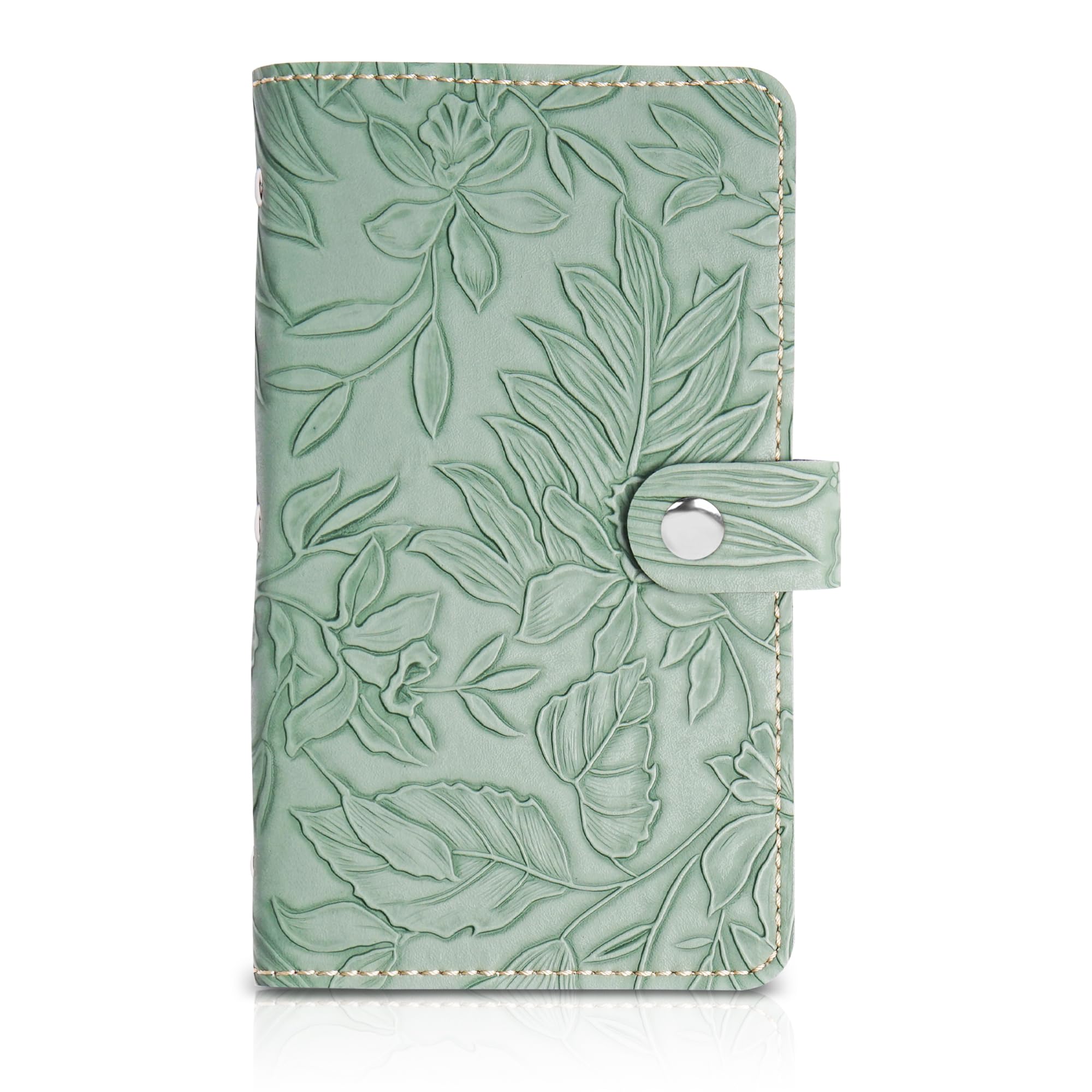 lizimandu Business Card Holder Book, Business Card Book Case PU Leather Organization Binder Name ID Card Holder for Men & Women, Up to 96 Cards