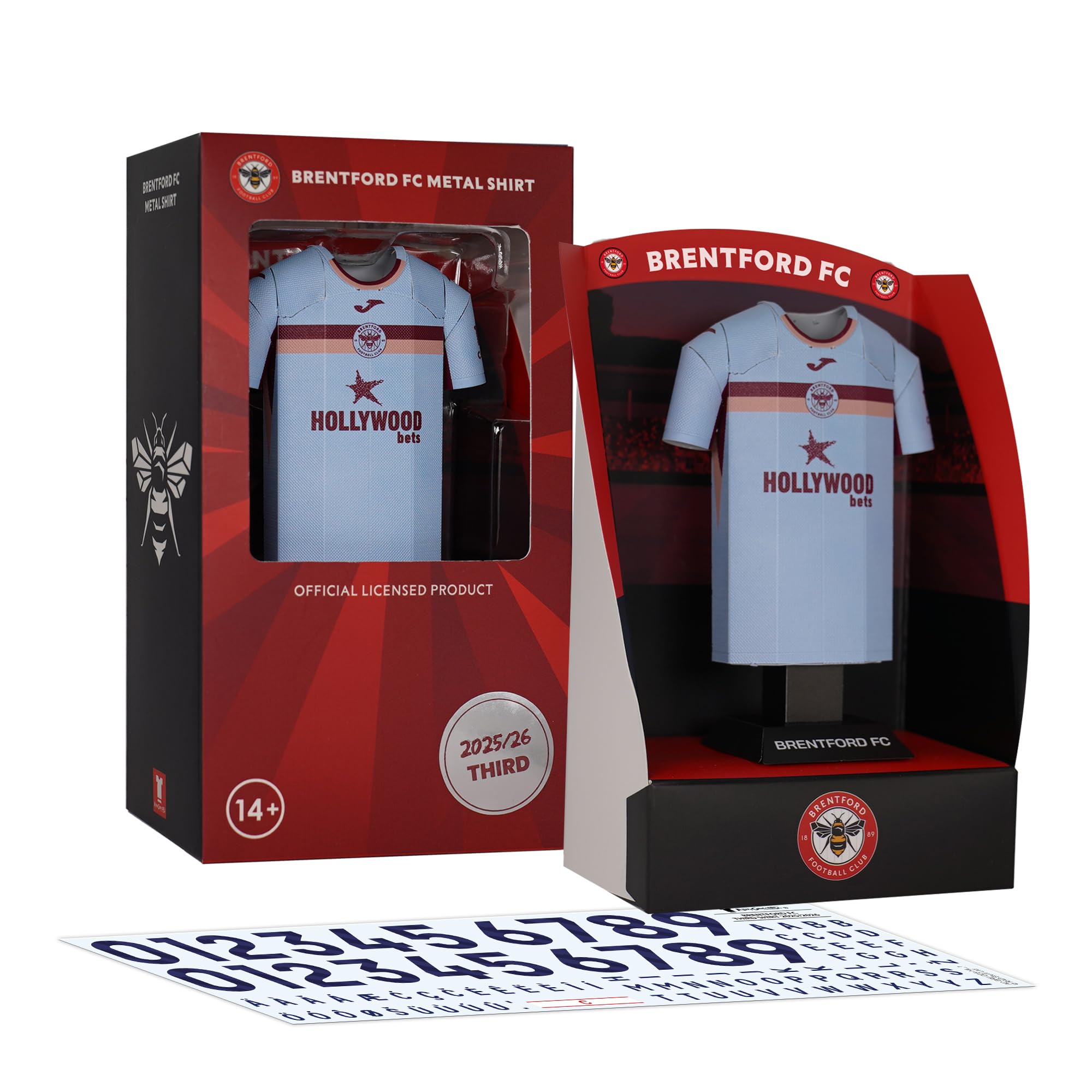 Brentford FC 23/25 25/26 Home Away Third 92-94 Retro Metal Football Shirt - Image 2