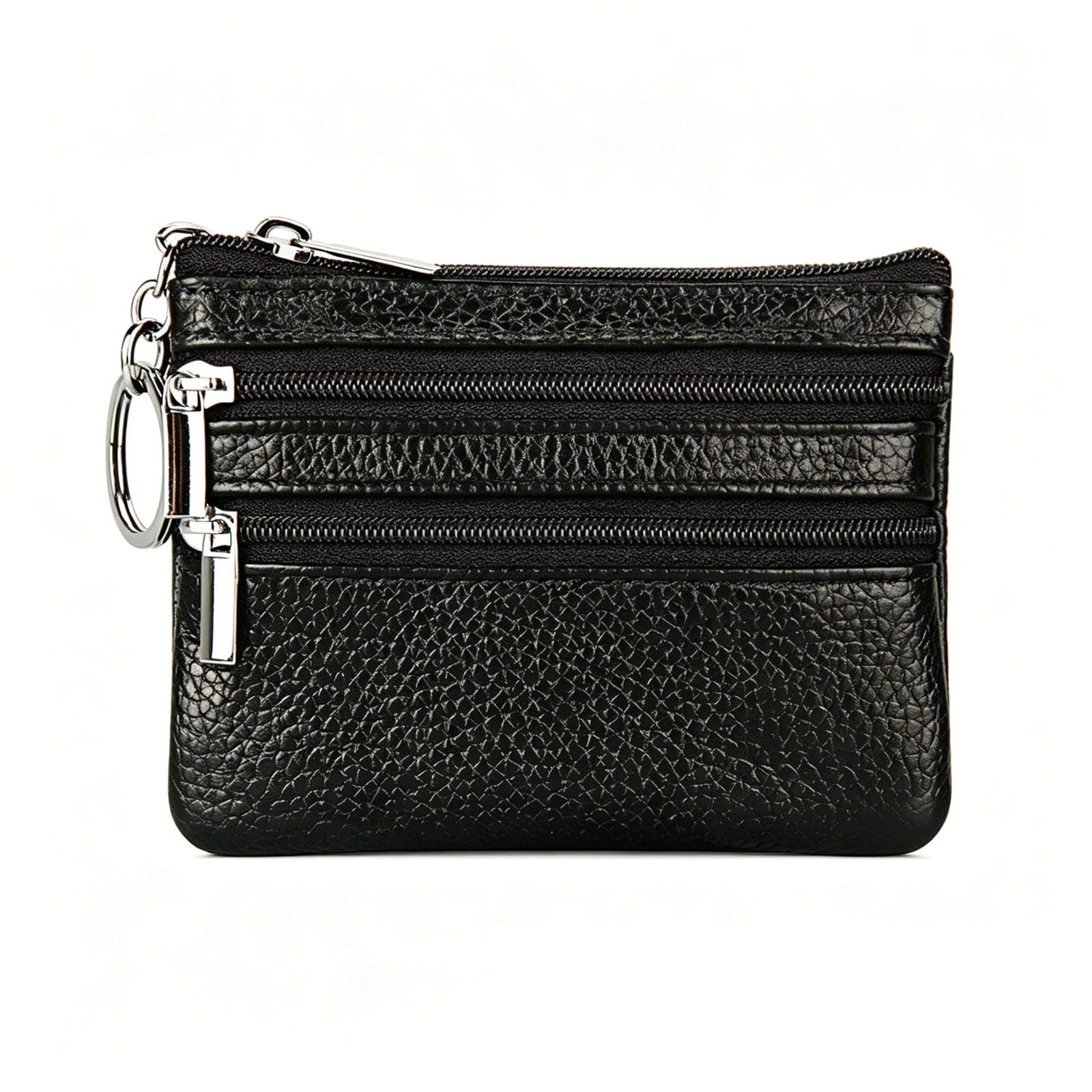 Coin Purse for Women, Small Pouches for Women, Compact Daily Organizer, Travel Valuables Storage, Black Coin Pouch, 11cm by 9cm Mini Coin Pouch-image-27