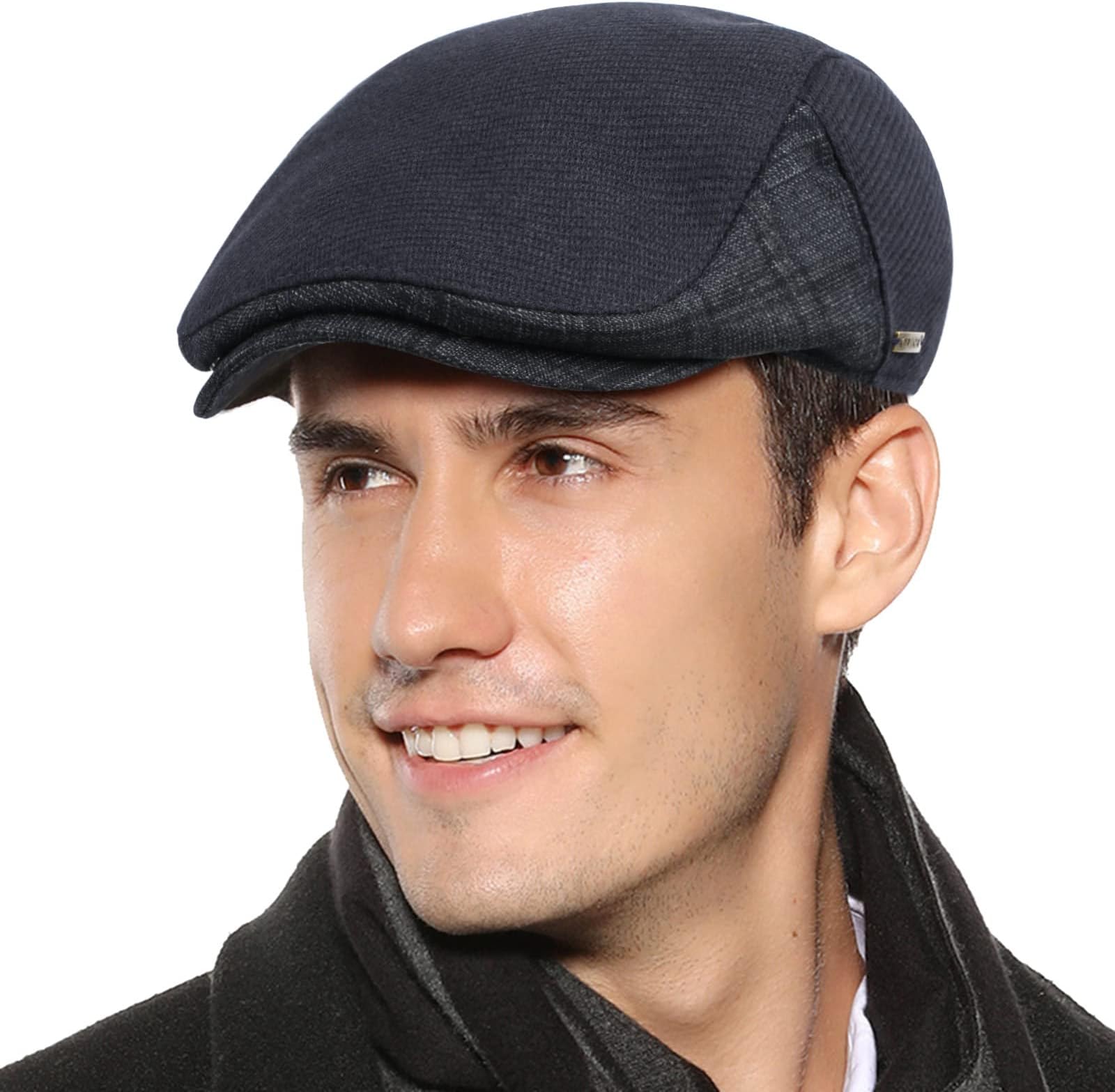 Mens Newsboy Cap Winter Beret Hat Cabbie Flat Cap
