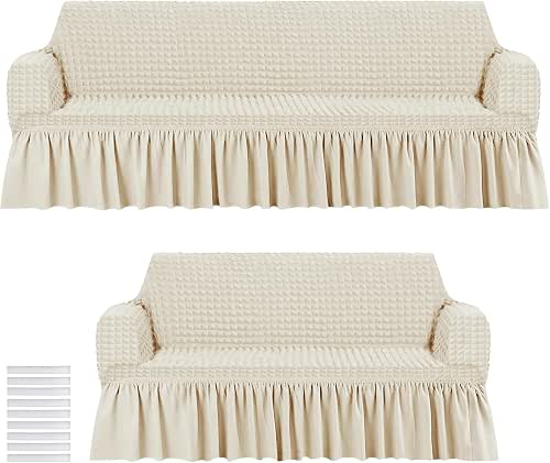 Fanfanwin 2 Pcs Sofa Slipcover Set for Couch Cushion Couch