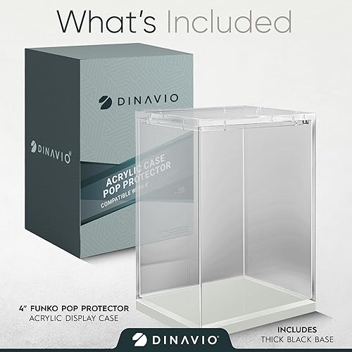 Miniatura 6 de Funko Pop Protector  vitrina de acrílico  Diseño apilable resistente  Estuche de 0.157 in para figuras de vinilo de 4 pulgadas  Base blanca