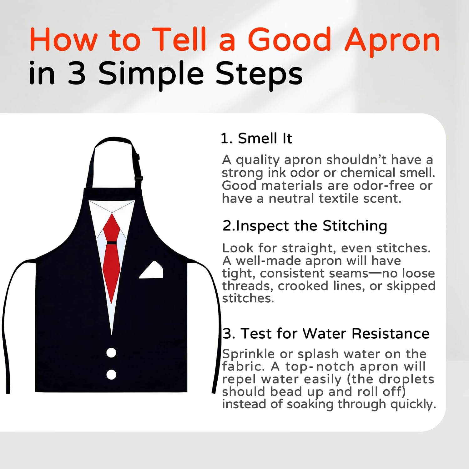 funny aprons for men Adult Suit-Themed Apron - Elegant Design Perfect for Kitchen, Baking, Hosting Parties, Catering Services & Special Events