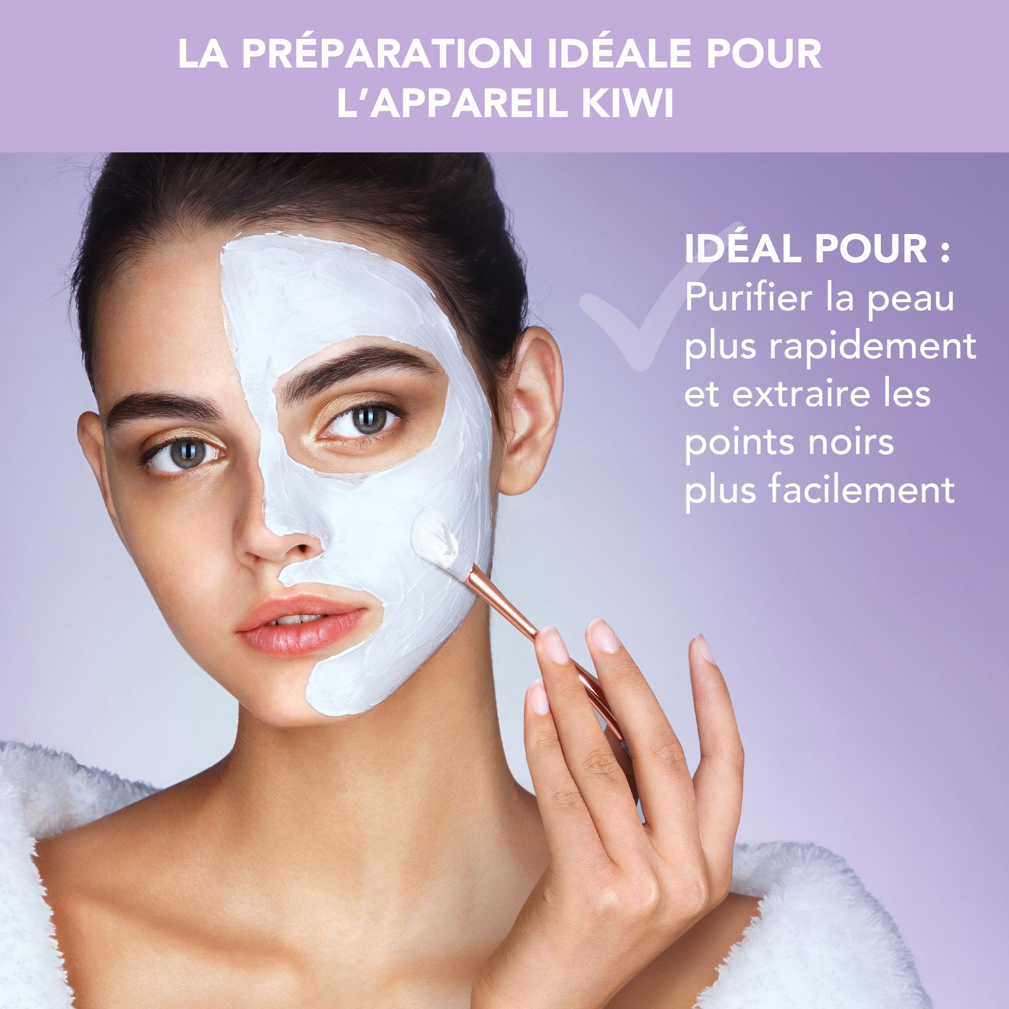 FOREO KIWI Elimina puntos negros + Mascarilla Active Pore 100 g Set | elimina puntos negros, aspirador de poros, extractor, minimiza poros, mascarilla facial, limpiador de poros, comedones