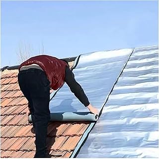 Asphalt Roof Shingles Repair Tape, Self-Adhesive Sheds Roofing Felt, Waterproof Roof Protector Underlayment Roll, Aluminum Foil Tape, Waterproofing Roof Cladding(20x200cm/0.65x6.6ft)