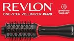 Revlon RVDR5298F One-Step Volumizer PLUS, Tourmaline Ionic Technology, Ionic Hair Dryer, Hot Air Brush, Less Frizz, 4 Heat/Speed Settings, Travel Friendly, Black