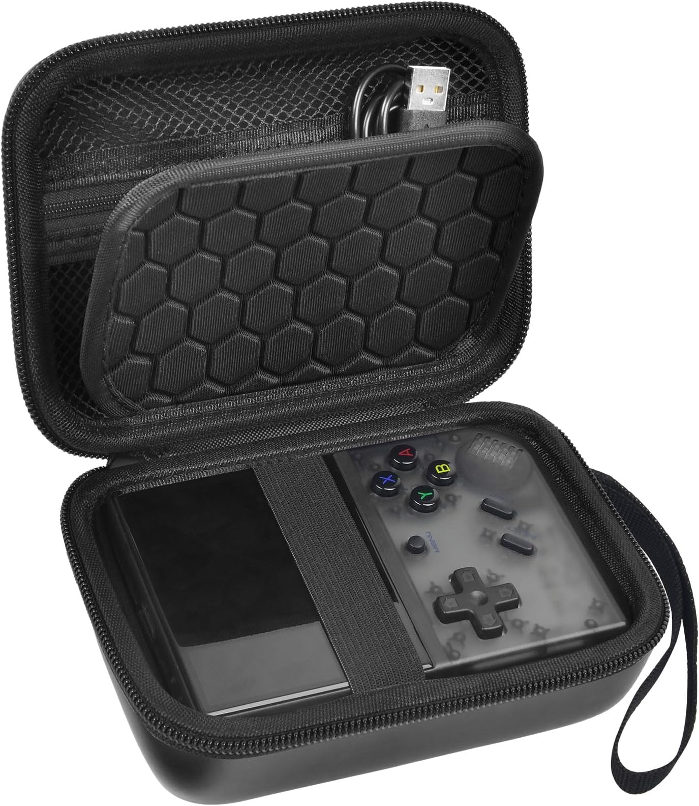 PAIYULE Travel Case Compatible with RG35XX/ RG35xx Plus Retro Handheld Game Console, Handheld Emulator Storage Holder Organizer, Android Game Console Carrying Bag (Box Only)