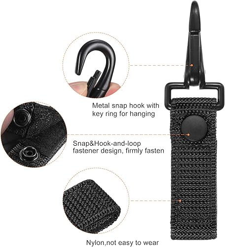 Miniatura 4 de PATIKIL Llavero de nailon con correa de nailon para colgar con soporte de llave a presión