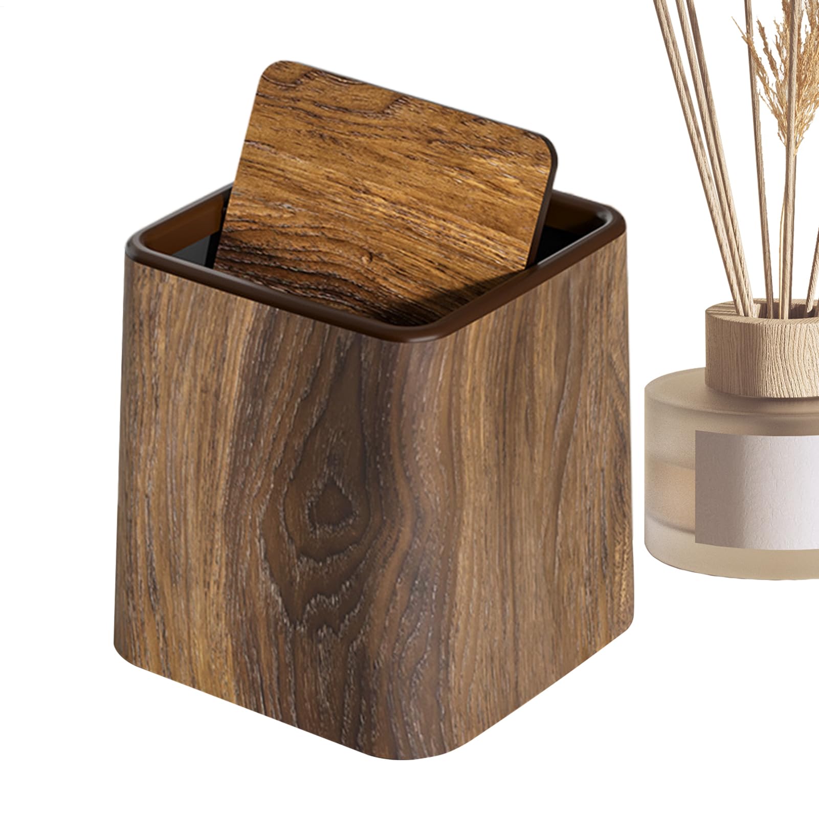 Genérico Cubo De Basura Para Escritorio,Pequeña Papelera Decorativa para Escritorio | Organizador De Escritorio Accesorios Retro Para Baño Dormitorio Infantil