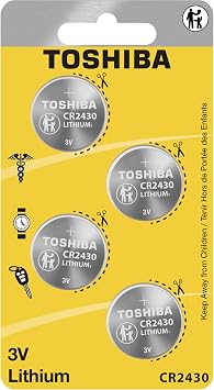 Toshiba CR2430 Battery 3V Lithium Coin Cell 4 Batteries