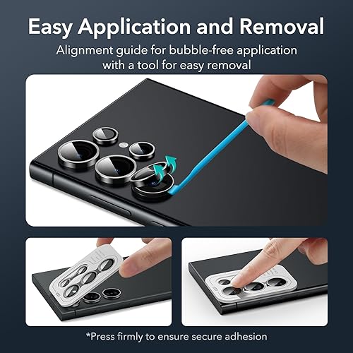 Miniatura 7 de ESR Protector de lente de cámara para Samsung Galaxy S24 Ultra, protectores de lente individuales, vidrio templado ultrafino resistente a los