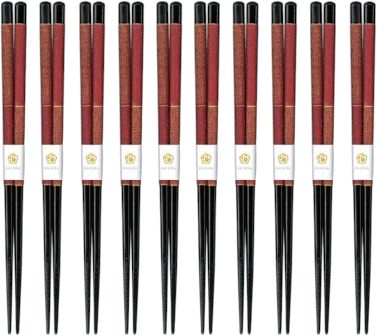 J-kitchens Sanjo Chopsticks, Set of 10, Lunch, Picnic, Excursions, Sports Events, Guests, Wooden, 8.3 inches (21.0 cm), Dishwasher Safe, Made in Japan