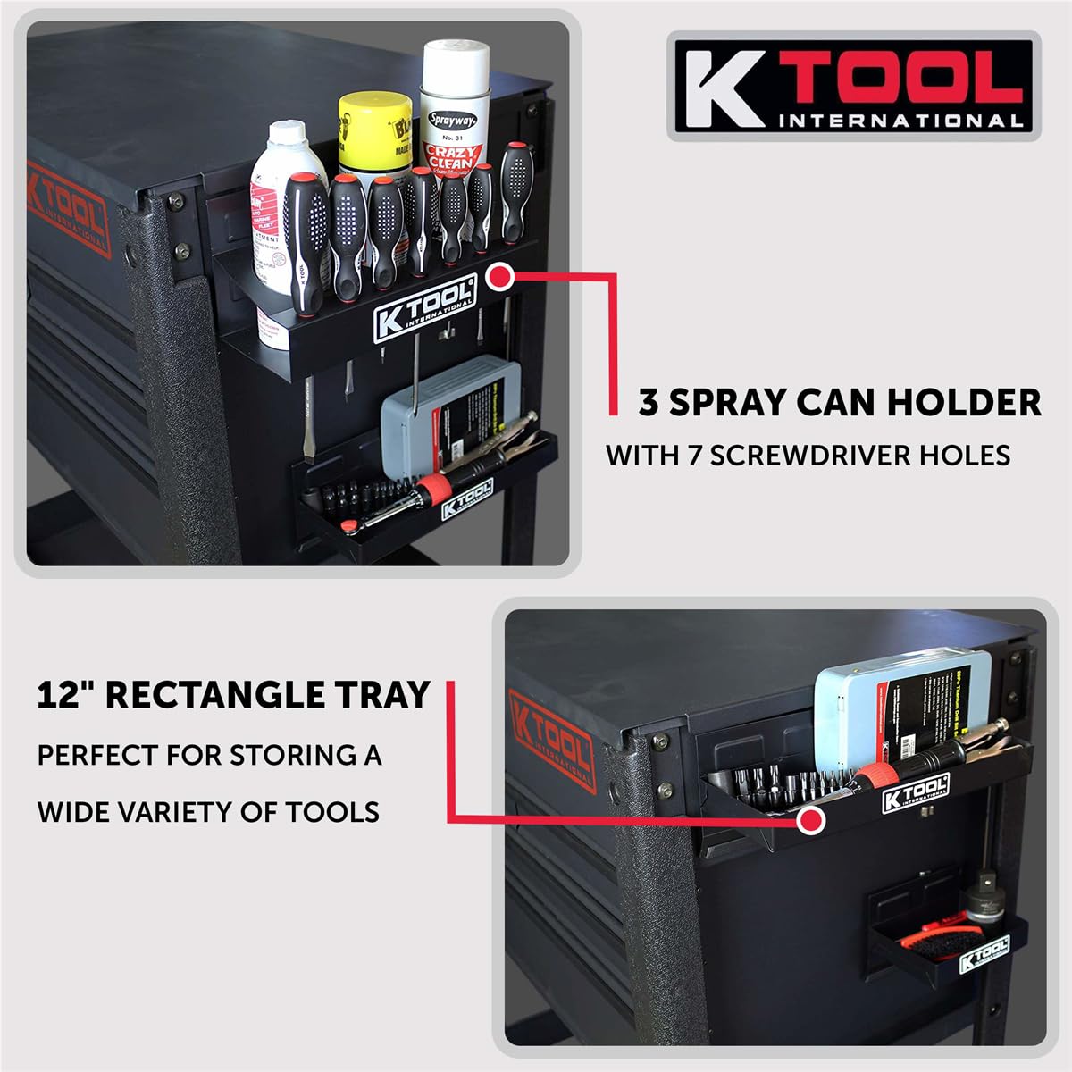 K Tool International DMG001 magnetyczne tacki na narzędzia, zestaw 4 szt