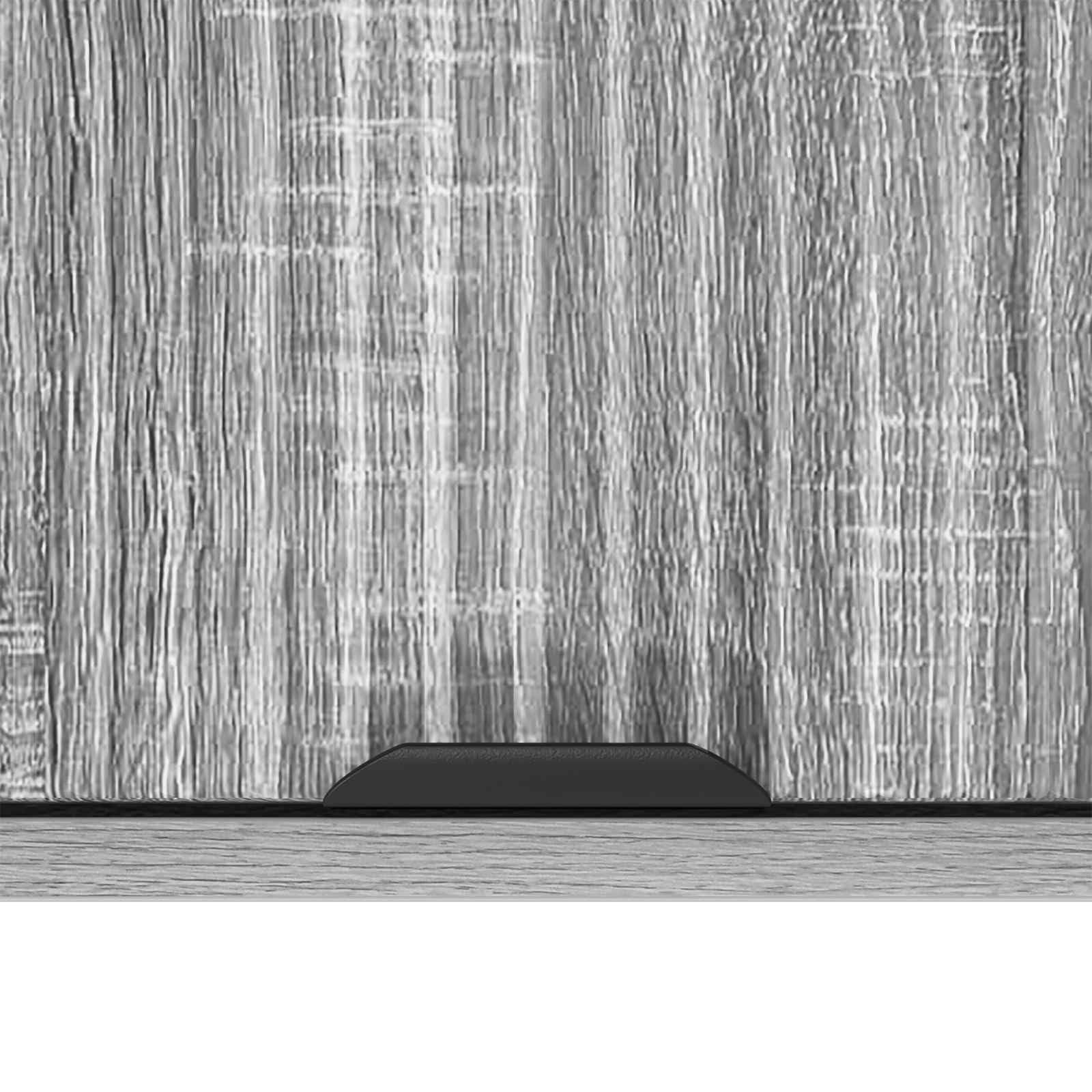 Fengshui Mueble de baño montado en la pared, gris, 39 x 23,5 x 65 cm | Hecho de material de madera, puertas con bisagras, asas de barra negras, ahorra espacio