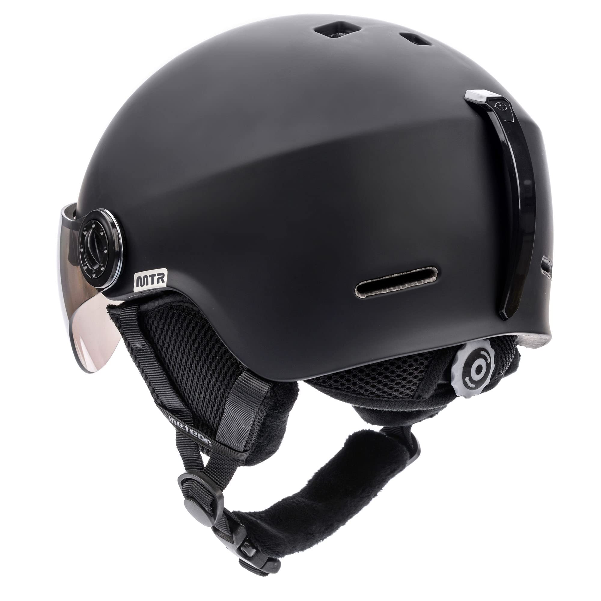 meteor Casco de Esquí y Snowboard con Gafas - Helmet para Jóvenes y Adultos - Ligero Casco de Seguridad Deportes de Invierno