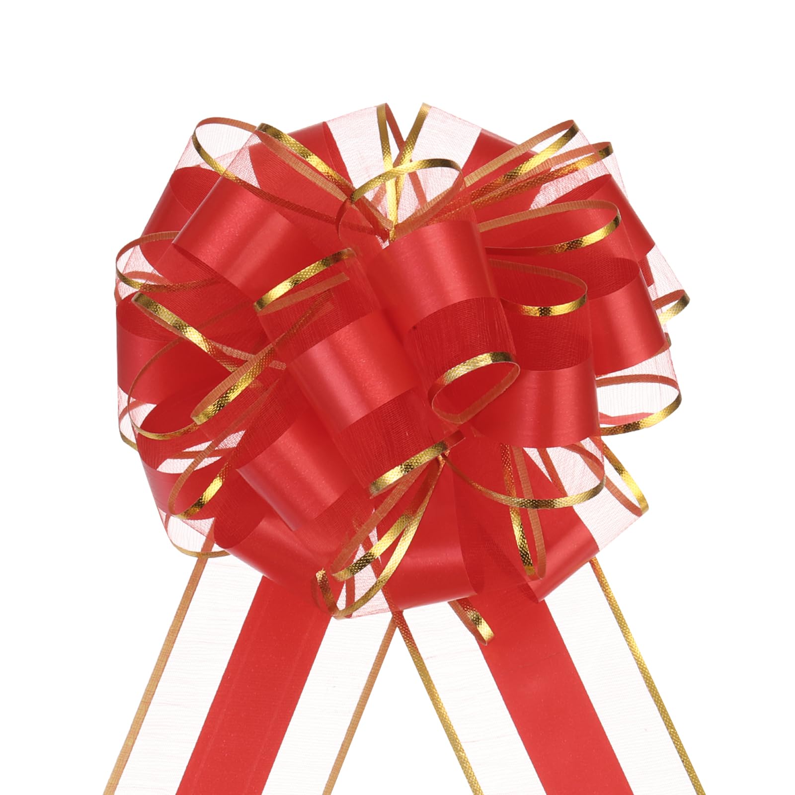 QUARKZMAN Geschenk Schleifen Set - 5 Stück, 15 Cm, Matte Organza, Für Geschenke & Deko, Weiß