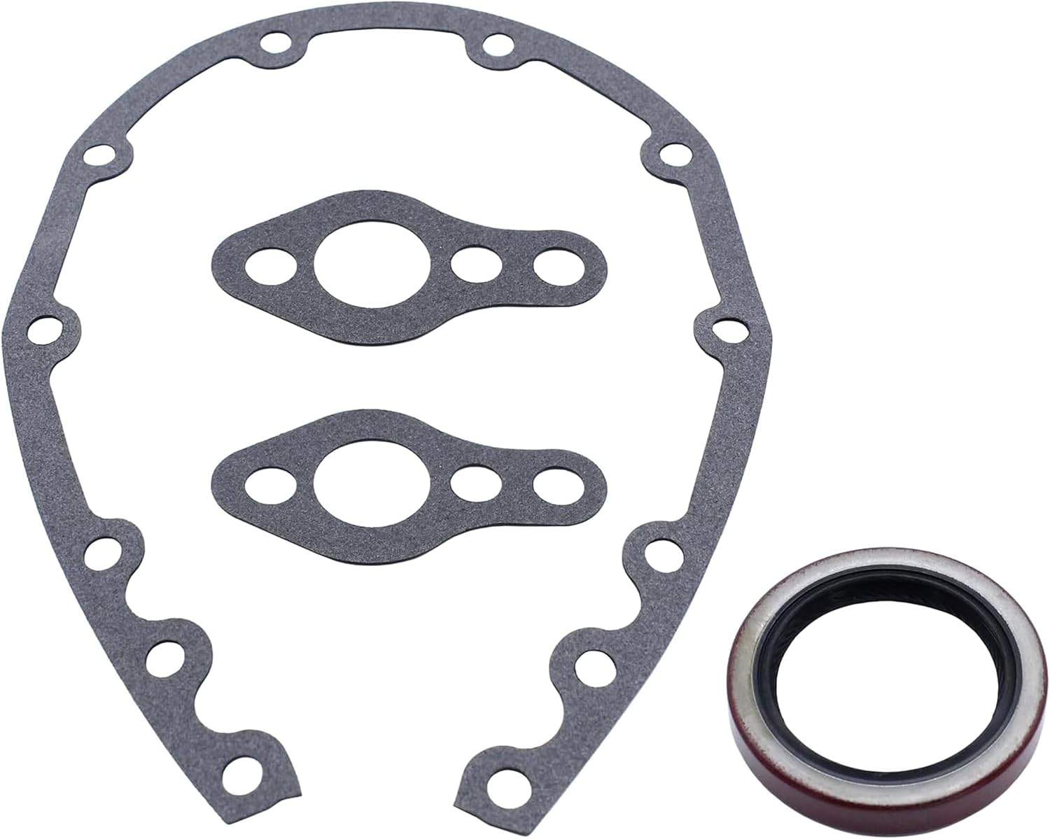 SBC Timing Chain Cover Gasket and Seal Kit Compatible with SBC Chevy 283 305 327 350 383 400#9085